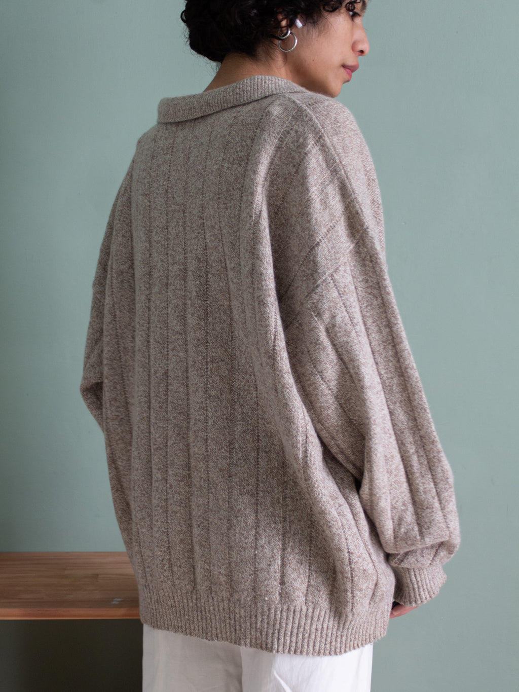 Polo melange in lana misto angora