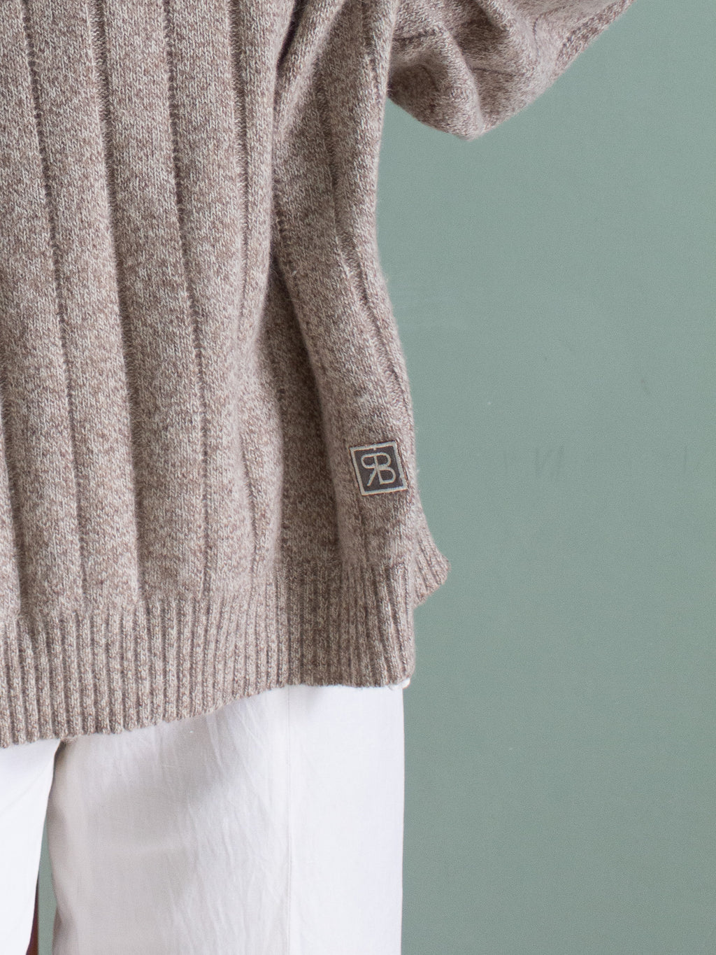 Polo melange in lana misto angora