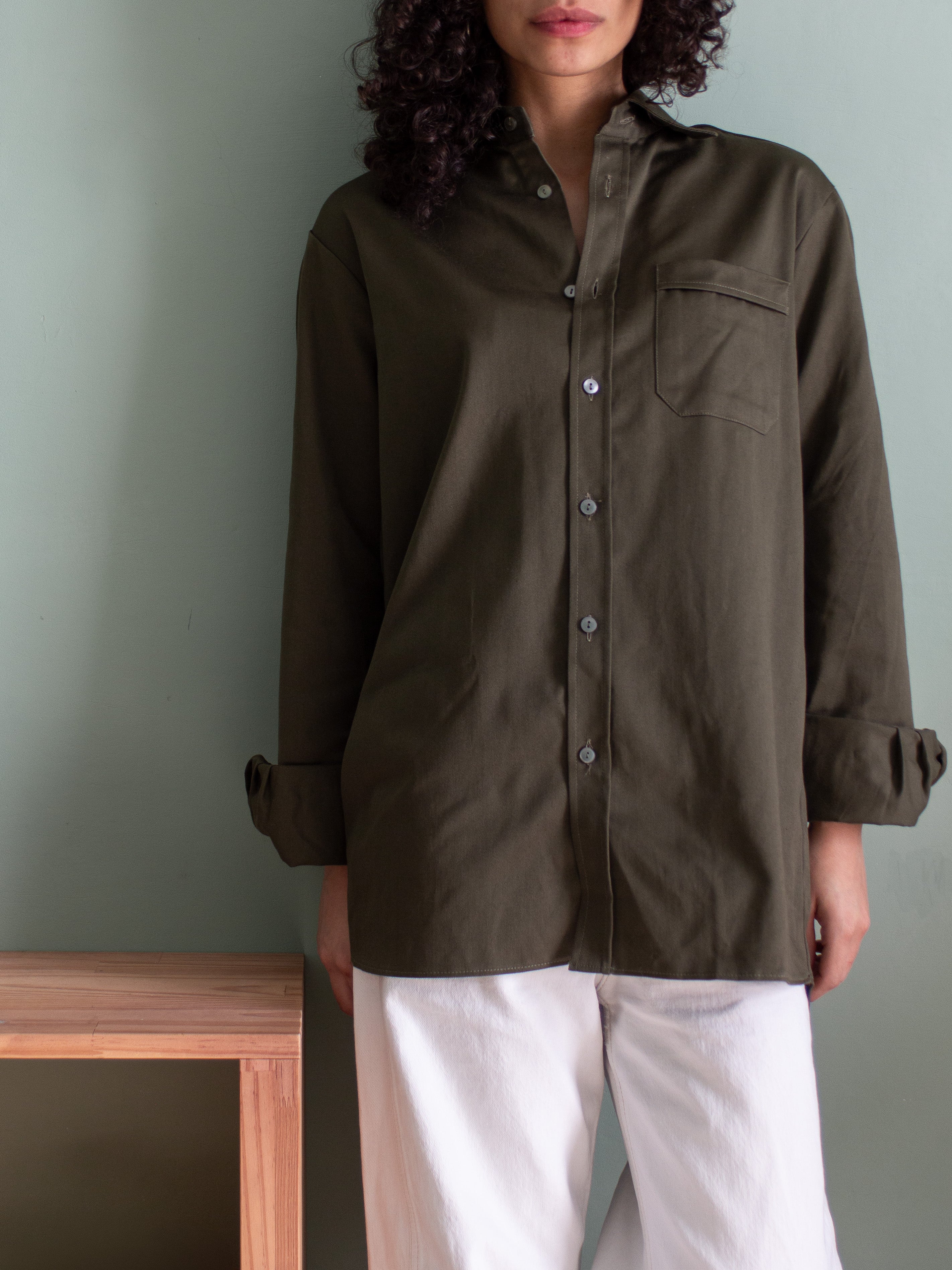 Giacca camicia verde