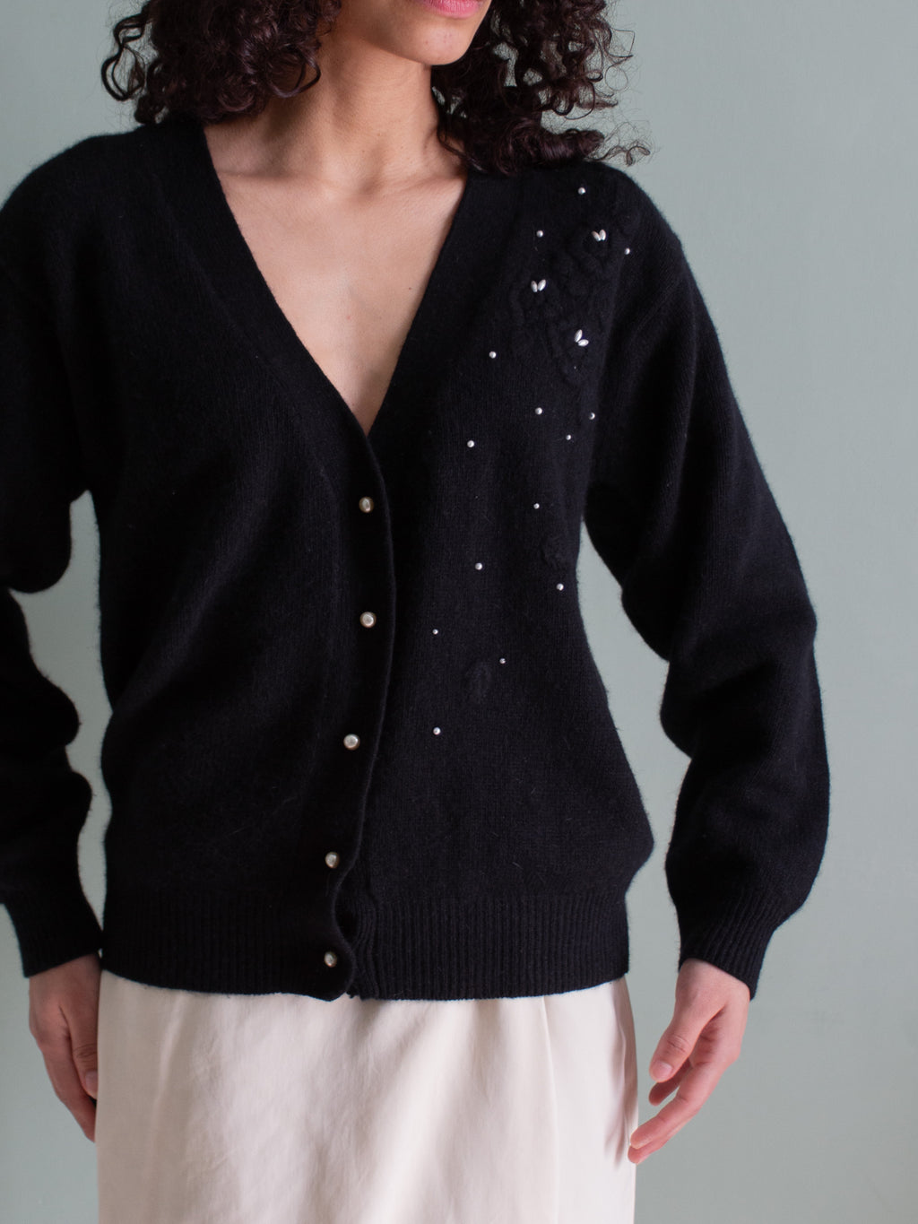 Cardigan con applicazioni