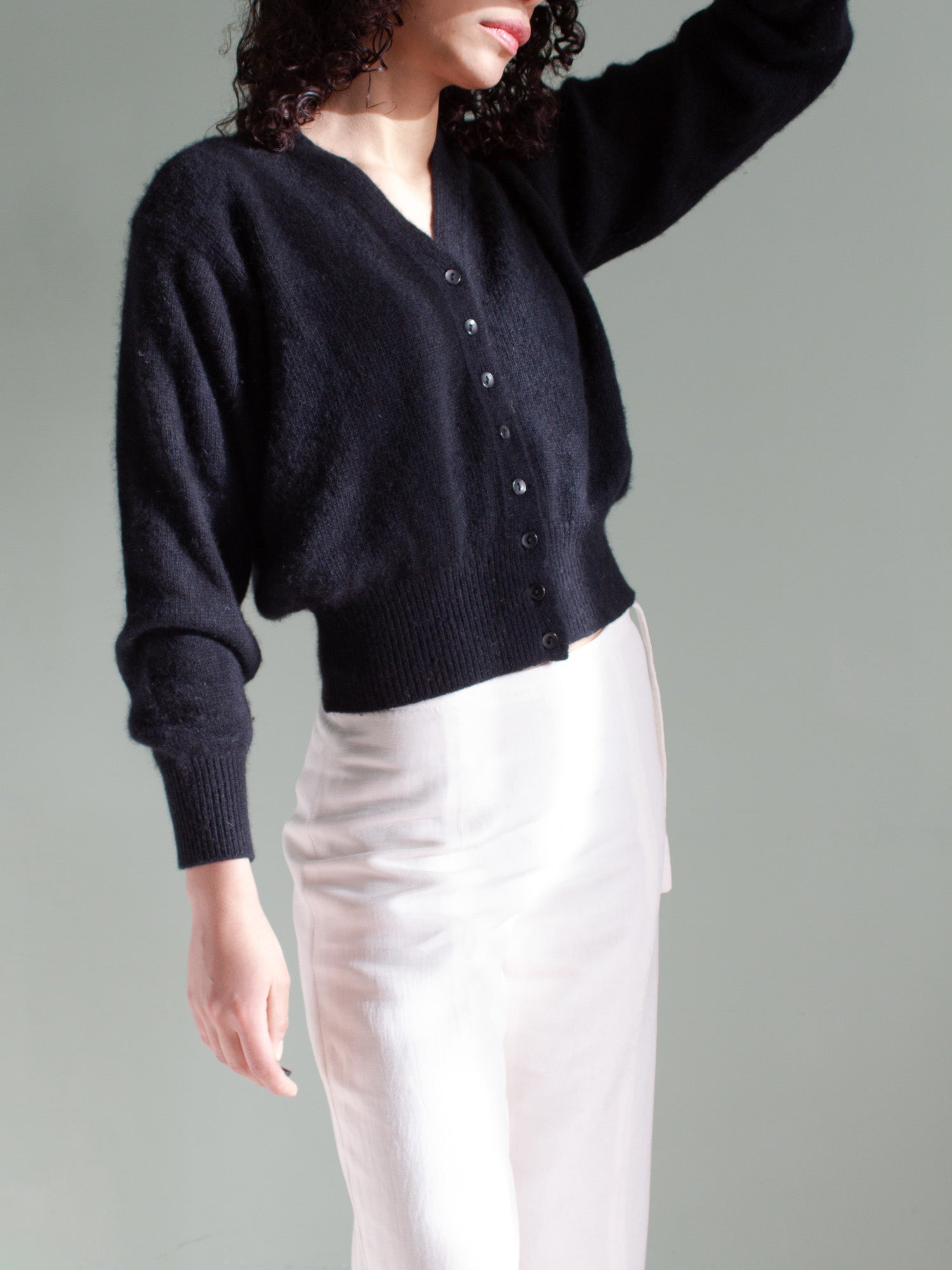 Maglia corta vintage in angora