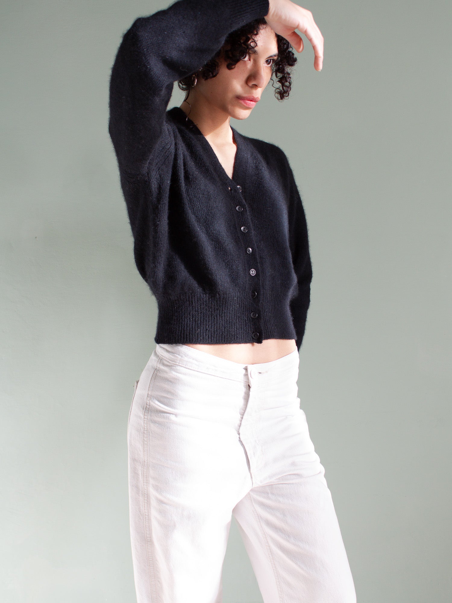 Maglia corta vintage in angora