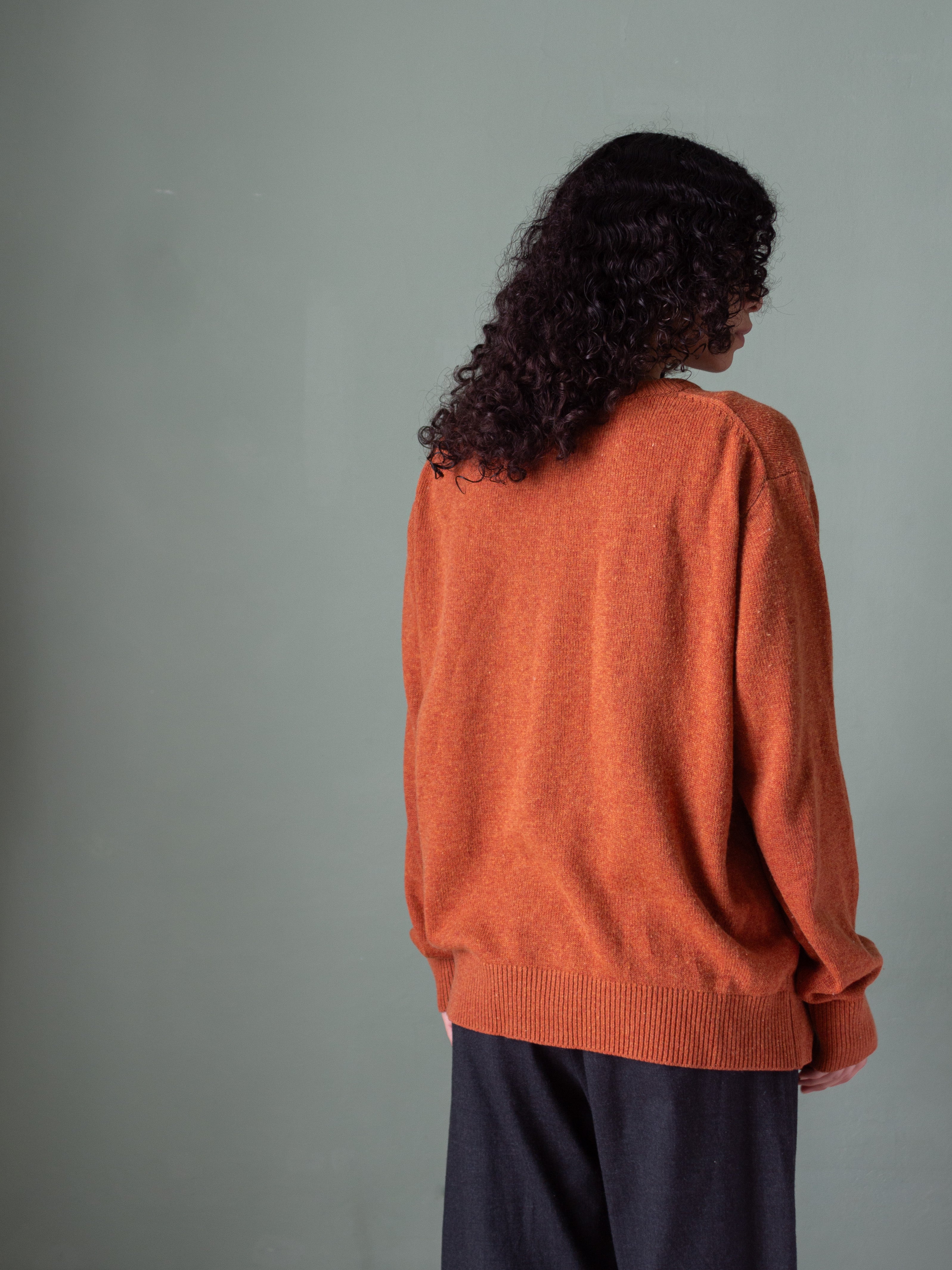 Maglione leggero color ruggine