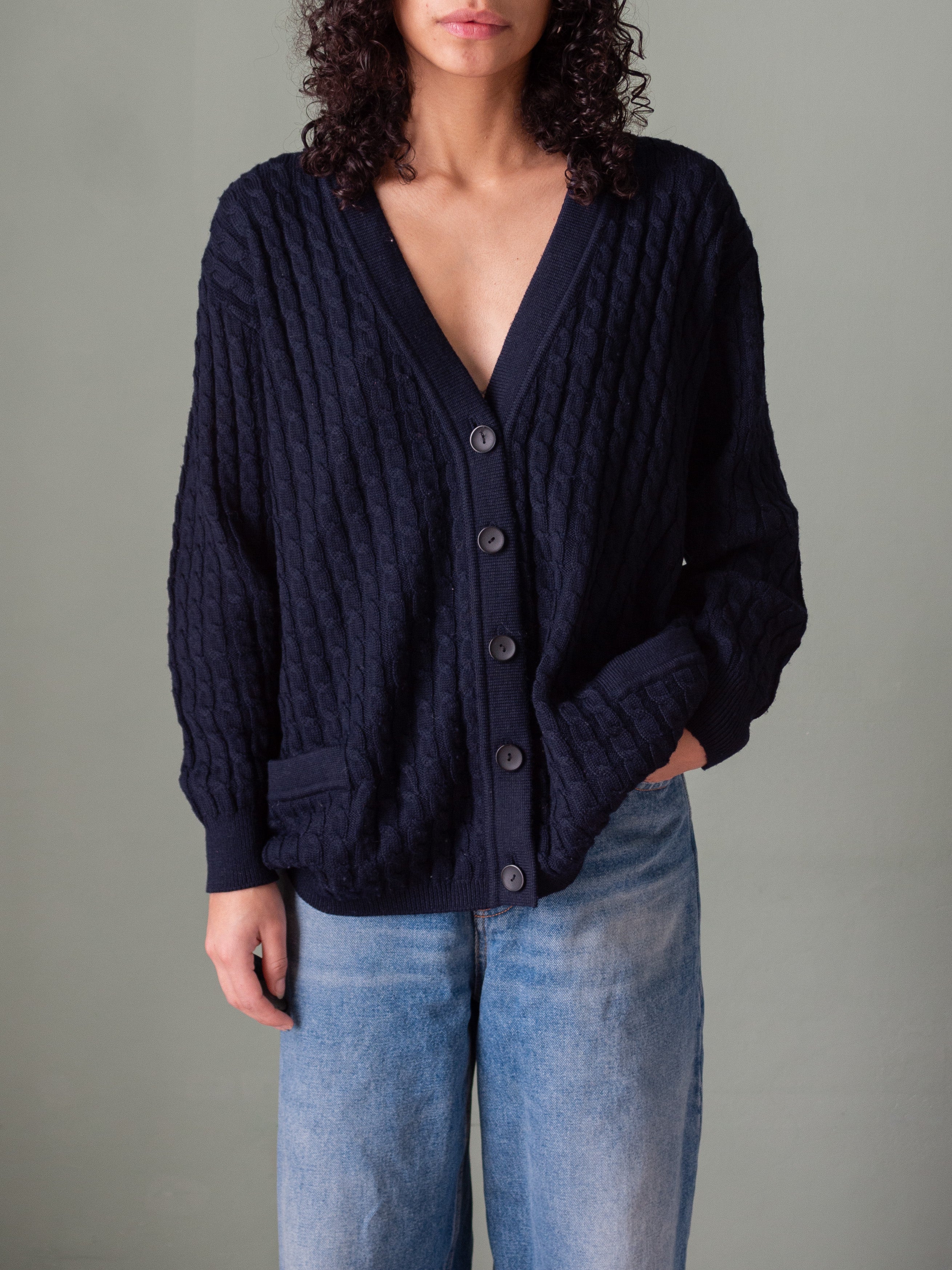 Dark blue cardigan