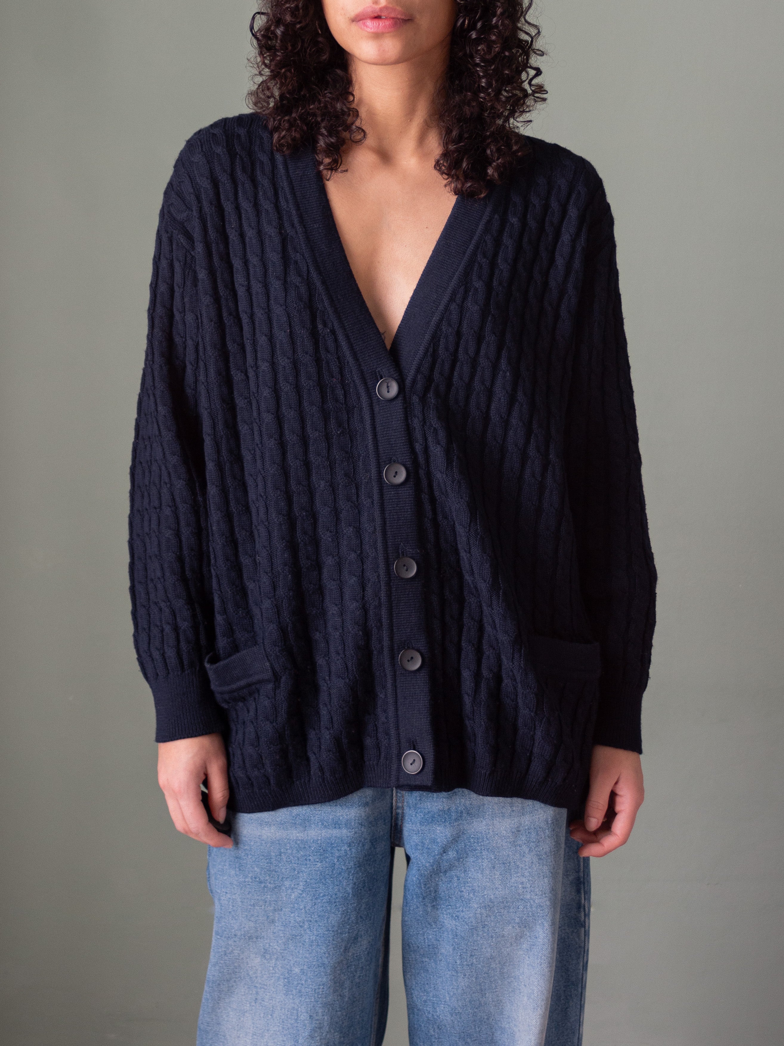 Dark blue cardigan