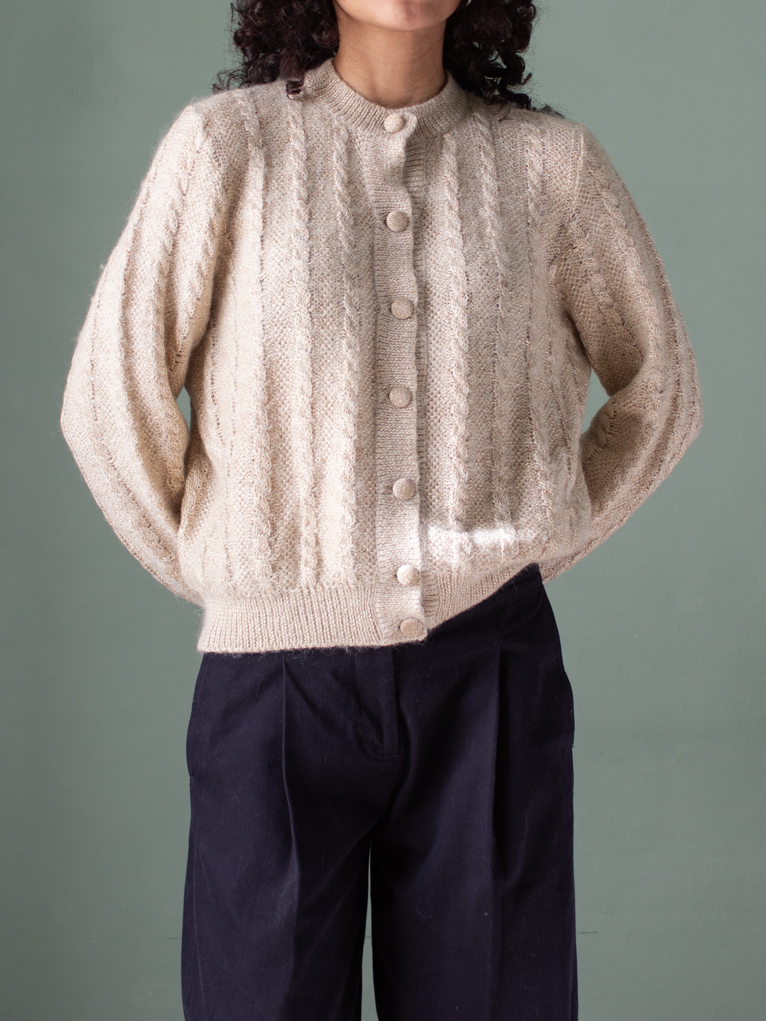 Cardigan vintage in kid mohair