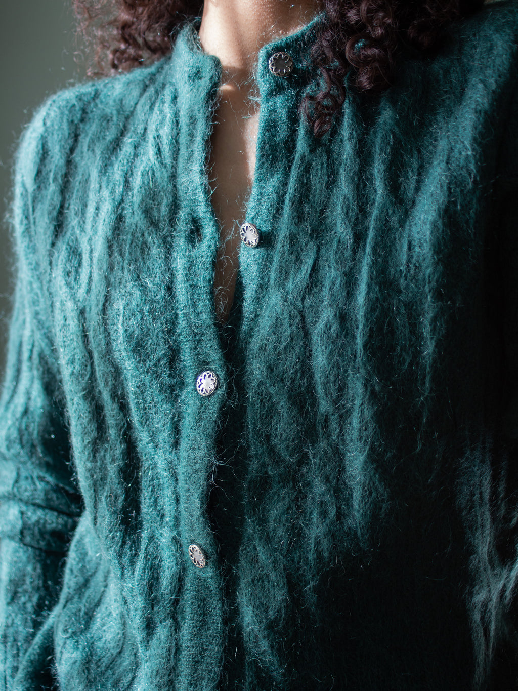 Cardigan in puro mohair
