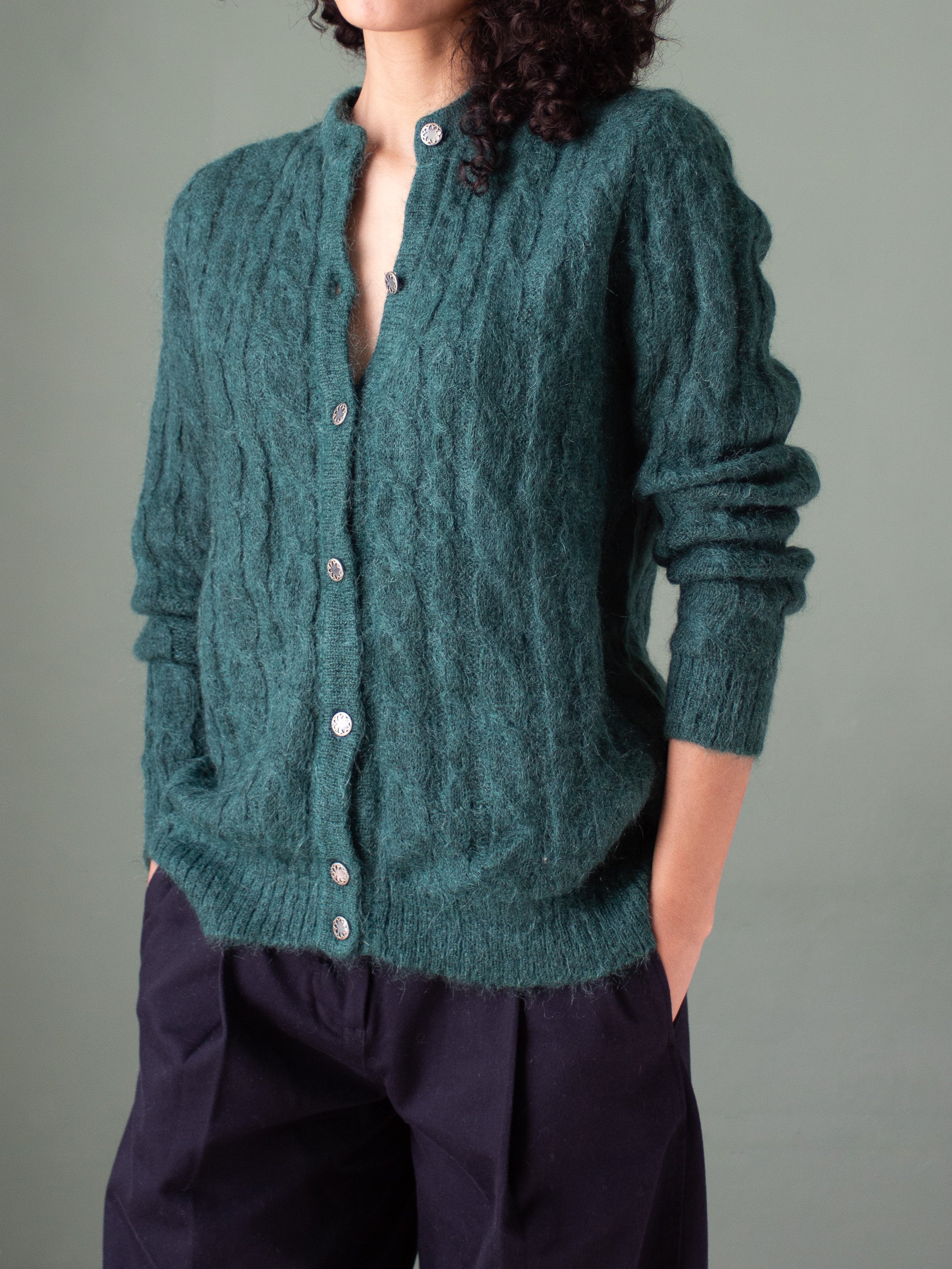 Cardigan in puro mohair